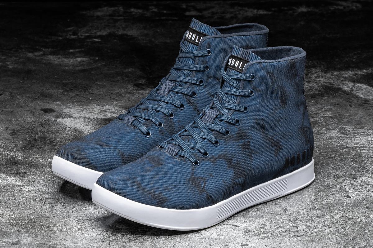 Nobull High-Top Tie-Dye Canvas Women's Trainers Navy | Australia (EX9068)